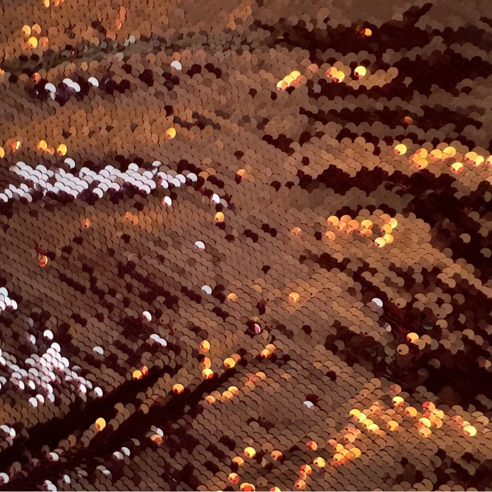 VINCE WOMENS A-LINE SEQUIN EMBELLISHED MID SKIRT SIZE LG IN GARNET - Picture 3 of 9